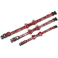Christmas Pet Dog Collar Hat with Snowflake Bowtie