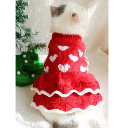 Festive Princess Dress Sweater for Pets at Christmas