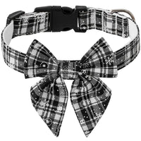 Christmas Pet Dog Collar Hat with Snowflake Bowtie